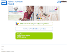 Tablet Screenshot of abbottnutrition.ie